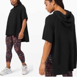 BOGO Lululemon - Opened Up Poncho Black + white shirt